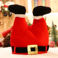 Plush Christmas Hats Clown Pants Leg Hat Home Decorative Boys and Girl Celebrate K0AB