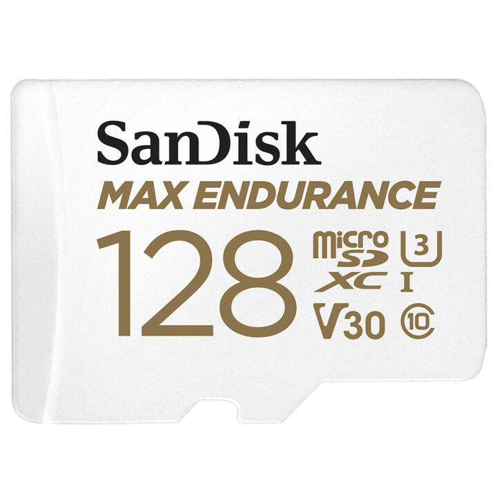 sandisk-microsdxc-card-max-endurance-128gb-speed-read-100mb-s-write-40mb-s-sdsqqvr-128g-gn6ia-white-memory-สำหรับ-กล้องวงจรปิด-กล้องติดรถยนต์-กล้องหน้ารถ-รับประกันโดย-synnex-10-ปี