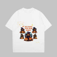 เสื้อยืดคอกลม Halloween TRDDY BEAR BUNDLE แฟชั่นพิมพ์ผ้าฝ้ายคุณภาพสูง