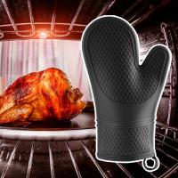 1Pc Heat Insulation Grippy Design Anti-scalding Heat-Resistant Silicone Oven Mitts Baking Gloves Kitchen Supplies Potholders  Mitts   Cozies