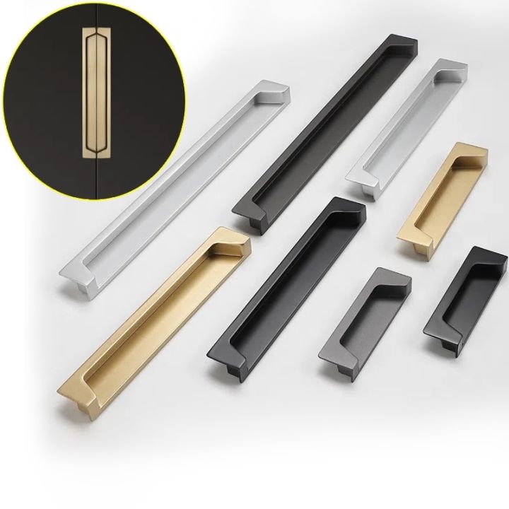 1pcs Zinc Alloy Cabinet Handle Trenching American Style Invisible 