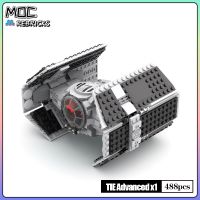 New Space War TIE Advanced X1 Interstellar Weapons MOC Bricks Building Block Toys Model DIY Collection Sets Child Christmas Gift