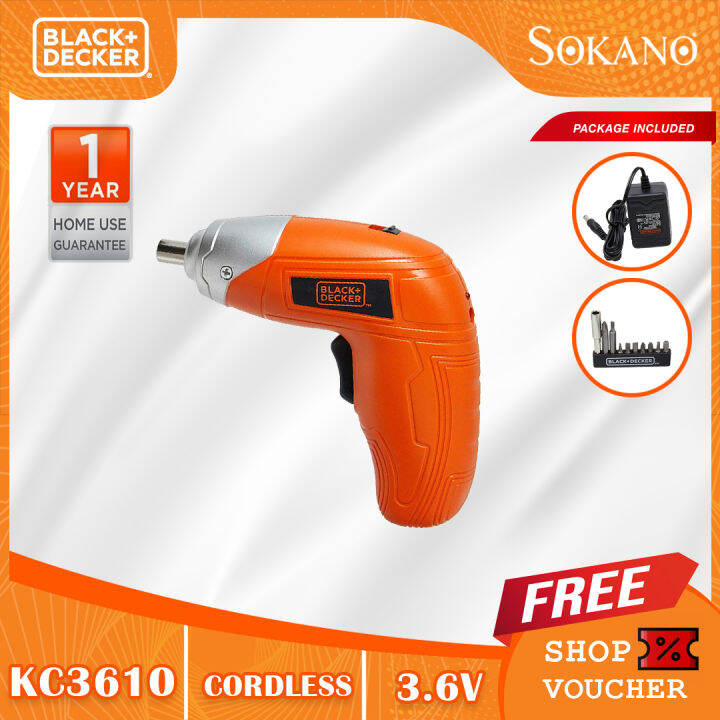 BLACK AND DECKER 3.6V NI-CD SCREWDRIVER KC3610