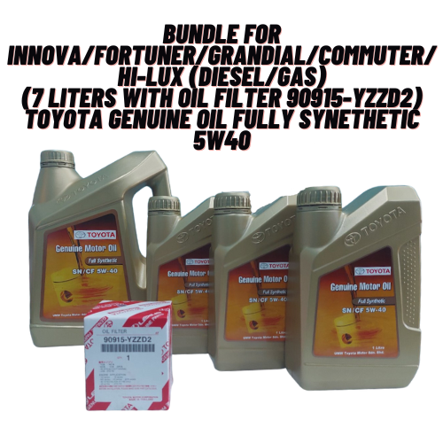 TOYOTA OIL CHANGE BUNDLE FOR