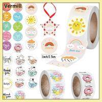 VERMILL DIY ตกแต่งของขวัญ บรรจุภัณฑ์ซองจดหมาย โดนัท ซันเรนโบว์ สุขสันต์วันเกิด ฉลากซีล ขอบคุณสติ๊กเกอร์ ป้ายกาว