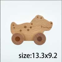 Cartoon Car Crocodile Rabbit Elephant Rattle Wooden Blocks Toys Blocks Educational Montessori Kids Children Baby Birthday Gifts