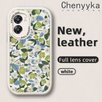 เคส Chenyyka สำหรับ OPPO A57 2022 A77 2022 A57s A57e เคส A77s แฟชั่นลายดอกไม้หนังดีไซน์ใหม่เคสโทรศัพท์กันกระแทกเคสซิลิโคนนิ่มเคสปกป้องกล้องเลนส์กล้องแบบรวมทุกอย่าง