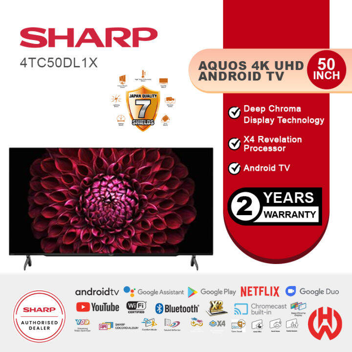 SHARP AQUOS 50 INCH 4K UHD ANDROID TV 4TC50DL1X Lazada