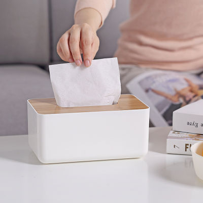 Japanese Tissue Box Wooden Cover Toilet Paper Box Solid Wood Napkin Holder Case Simple Stylish Home Car Tissue Paper Dispenser