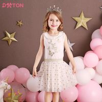 DXTON Kids Summer Dress for Girls Butterfly Print Sleeveless Dress Girls Princess Dresses Kids Mesh Vestidos Children Clothing  by Hs2023