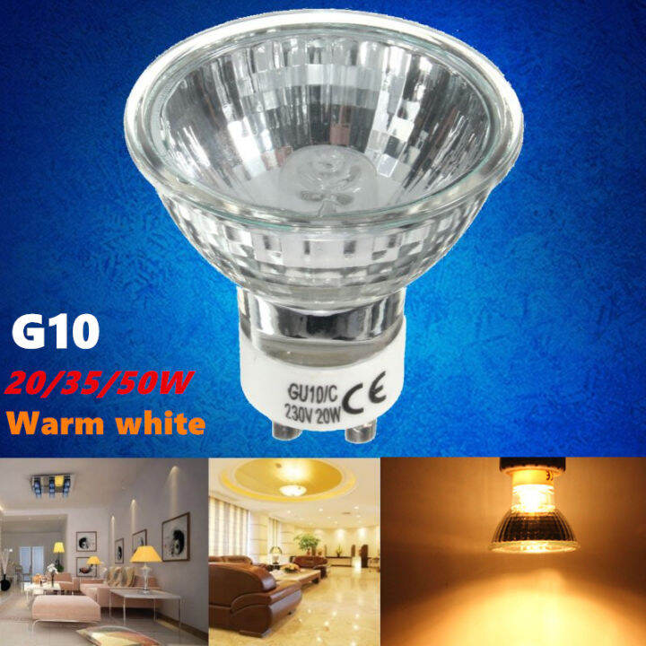 Halogen Bulb GU10 20W 35W 50W Lamp Bulb High Bright 2800K High Efficiency Warm White Home Light