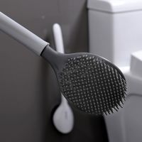 Creative Free Punch Floor Cleaning Tools Bathroom Accessories Household Storage Toilet Brush Silicone Without Dead Ends