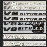 ป้ายด้านข้างของบังโคลน V8 V12 BITURBO 4 Kommatic เทอร์โบสติกเกอร์ติดซีลตกแต่งรถยนต์สำหรับ Mercedes Benz AMG Sharp Flat