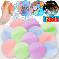 12pcs Water Fighting Balls Games Kids Boys Summer Silicone Reusable Water Playing Toys Swimming Pool Party Water Bomb Balloons Balloons