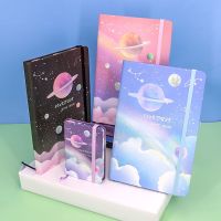 Korean version of the planetary notebook thickened student diary A7 mini strap notebook stationery girl portable word book