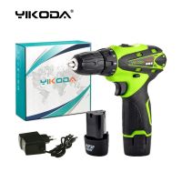 YIKODA 12V 16.8V 21V Electric Screwdriver Rechargeable Mini Cordless Drill Lithium-Ion Battery Two-Speed Driver DIY Power Tools