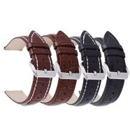 DJHFYJT UTHAI Z20 Leather Watchband Crocodile Pattern Strap 14mm 16mm 18mm 20mm 22mm 24mm Silver Metal Buckle Clasp Women Men Watch band