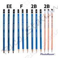 (1 แท่ง) ดินสอ ดินสอดำ Staedtler Mars Lumograph Exam 2B EE F Premium Quality Pencil กล่อง ดินสอดำ ดินสอวาดรูป วาดเขียน เขียนแบบ ทำข้อสอบ