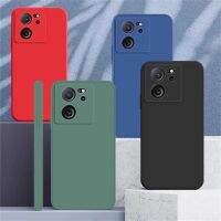 เคสโทรศัพท์ซิลิโคนเหลวสี่เหลี่ยม Xiaomi 13T 12T Pro Xiaomi13TPro 13TPro ฝาครอบปลอกอ่อนด้านหลังกันกระแทกแบบคู่กันกระแทก