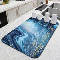 [COD]Drain Pad Tray Soft Diatomaceous Earth Absorb Water Anti-Slip Kitchen Absorbent Diatom Mud Coaster Table Countertop Desktop Washbasin A