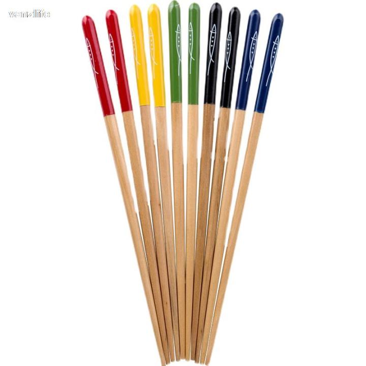wooden-chopsticks-pointed-five-pairs-of-household-utensils-creative-environmental-protection-solid-wood-slippery-long-not-moldy