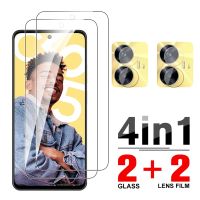 □❁ﺴ 4in1 Tempered Glass For Realme C55 Camera Lens Screen Protector Film For Realme C33 2023 C55 C31 C30 C35 C25 Protective Glass