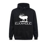 Sudadera con capucha de Elkaholic para hombre, ropa de manga larga con diseño divertido de alce y caza, ajustada, Harajuku, novedad de 2021