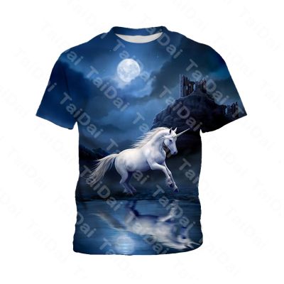 New Unicorn T-shirt Boys Kids Short Sleeve Daily Shirt Unicorn 3D Printed T-Shirt