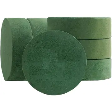 6 Pcs Round Floral Foam Blocks,4.72 Inch Dry Floral Foam for