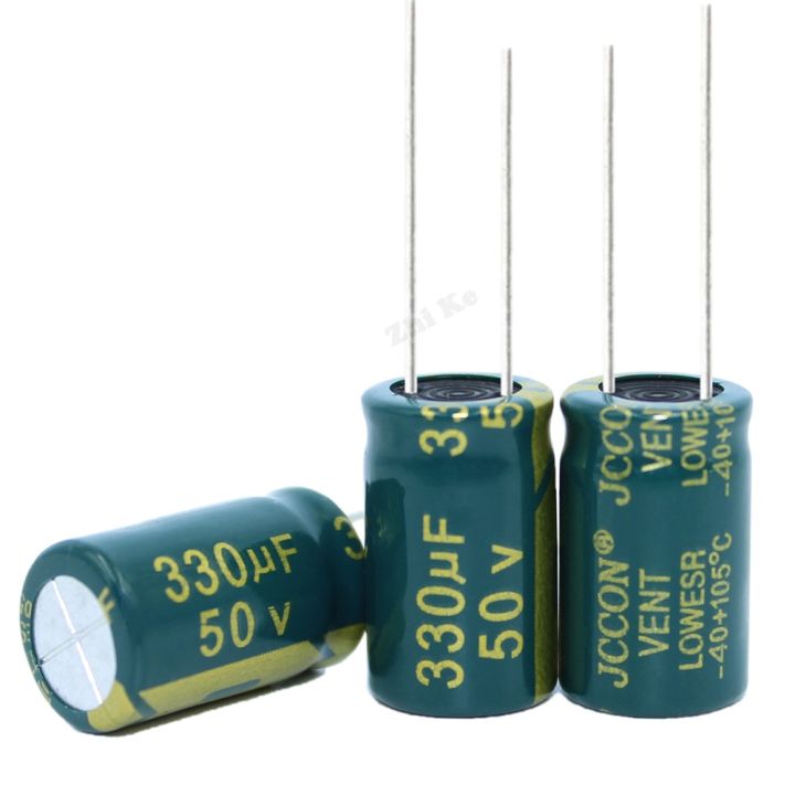 10pcs-50v-330uf-10x17mm-low-esr-aluminum-electrolyte-capacitor-330-uf-50-v-electric-capacitors-high-frequency-20