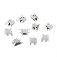 10 Pcs Micro USBประเภทB 5ขาหญิงข้อต่อเชื่อมซ็อกเก็ตสำหรับโทรศัพท์แท็บเล็ตชาร์จ