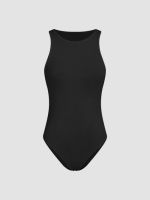 Cider Solid Sleeveless Bodysuit