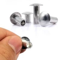 【CC】 10/50pc M2.5 M4 M5 GB873 Large Big Round Truss Half Semi Hollow Shank Aluminum Rivet Stem Diameter 2 2.5 3 4 5 6mm