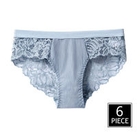 6pcs Womens Panties Sexy Underwear Cotton Panties Briefs Lace Lingerie Panties for Female Underwear Ladies Floral Underpants