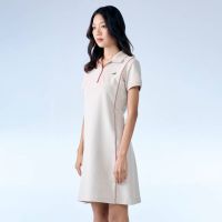 BEIGE WOMEN ATHLETIC LENGTH DRESS ชุดเดรสโปโลสีเบจ