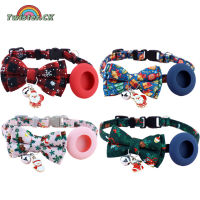 Twister.CK Adjustable Pet Collar With Bell Positioner Protective Sleeve Cat Bowtie Collars Pet Party Accessories (20 x 30 x 1cm)