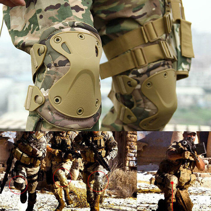 ASIAON Outdoor Military Protective Gear Tactical Elbow and Knee Pads