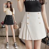 COD ❐✣✱ imoq55 store Korean High Waist Casual A-Line Skirt Pleated Mini Skirt Office Skirt For Women