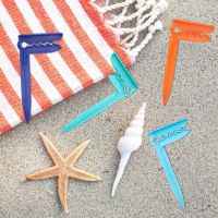 4Pcs Beach Towel Clip Camping Mat Clamp Clothespins Sheet Holder Useful Camping Beach Mat Clamp Lightweight for Beach