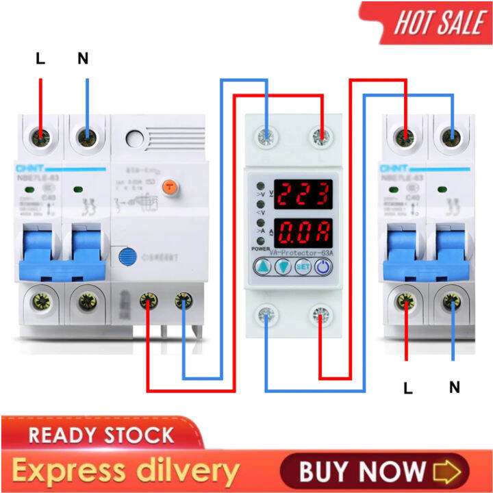 Protettore Di Tensione 230V 40A - Dispositivo Anti Sovratensione E Sottotensione Con Ripristino Automatico - Foto 8