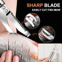 3 In 1 Stainless Steel Fish Scale Knife Cut/Scrape/Dig Maw Sawtooth Peelers Fast Cleaner Remove Skin Brush Kitchen Accessories