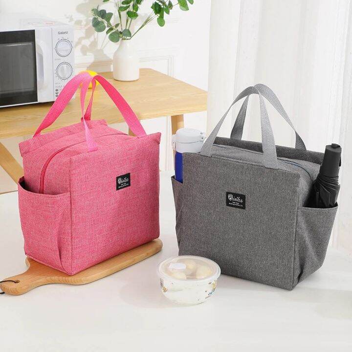 solid-color-lunch-bags-large-capacity-double-side-pockets-handbag-picnic-food-storage-bag-heat-insulation-lunch-box-bag-oxford