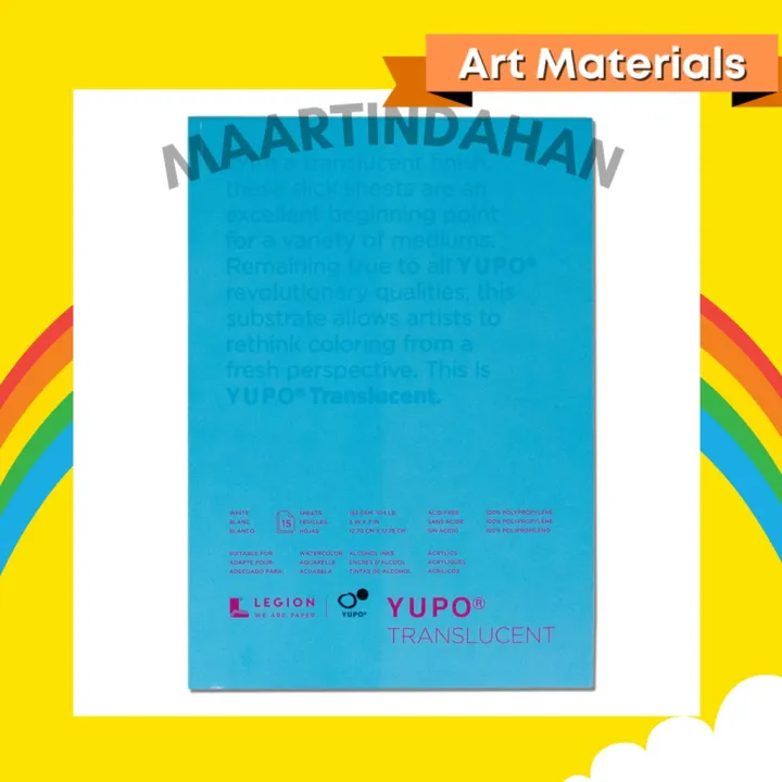 [Legion] Yupo Paper Translucent for Markers and other Media Lazada PH