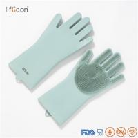 Liflicon Magic Silicone Scrubber Rubber Cleaning Gloves Dusting Dish Washing Dishwashing Gloves Kitchen Wash Houskeeping Gloves