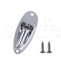 【100%-original】 Chrome Boat Output Jack Plate Socket สำหรับกีตาร์ไฟฟ้า