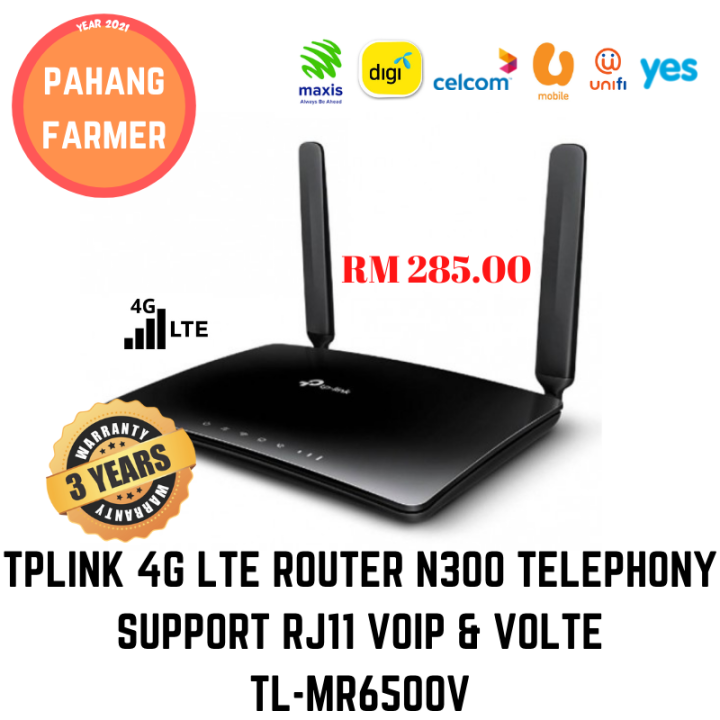 TL-MR6500v, N300 4G LTE Telephony WiFi Router