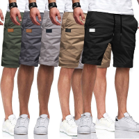 Shorts Men Casual 2022 Streetwear Work Shorts Mens Fashion Knee Length Shorts Elastic Waist Bermudas Male Summer Bottoms