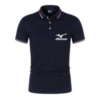 เสื้อโปโลสำหรับผู้ชาย,เสื้อโปโลระบายอากาศคอตตอน Mizuno 23คุณภาพสูงเสื้อเชิ้ตลำลองแขนสั้น S-4XL แฟชั่นฤดูร้อน