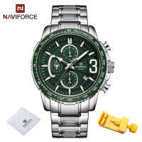 NAVIFORCE Watches Male Military Sport Stainless Steel Waterproof with 3 Small Dials Calendar Luminous Watches Relogio Masculino