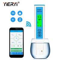 Yieryi 4 in 1 EC/TDS/Temperature/Humidity Meter Blue Tooth-compatible APP Online Water Quality Tester ATC For Aquarium Drinking